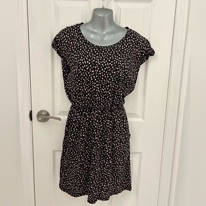 H&M Cotton-Blend, Patterned Dress with Elastic Waist, Sz US Small